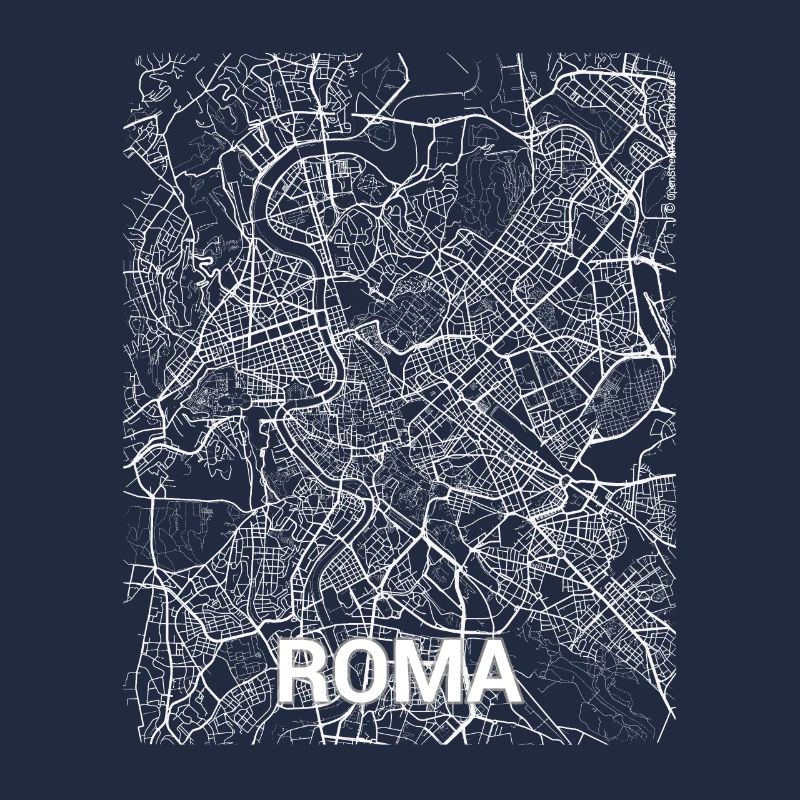 Plan et rues de la ville de Roma centre
