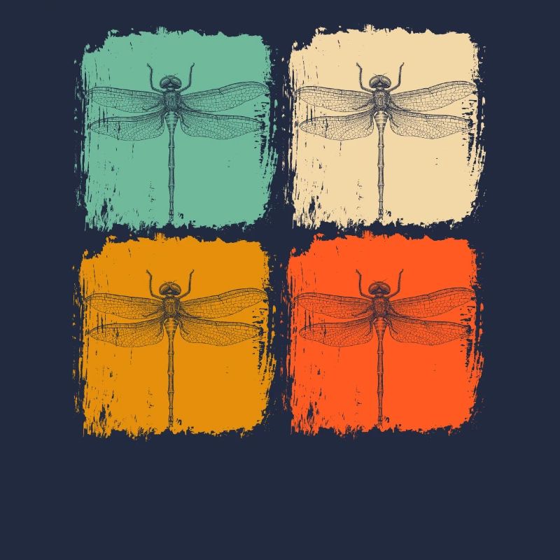 Libellules Insectes Rétro