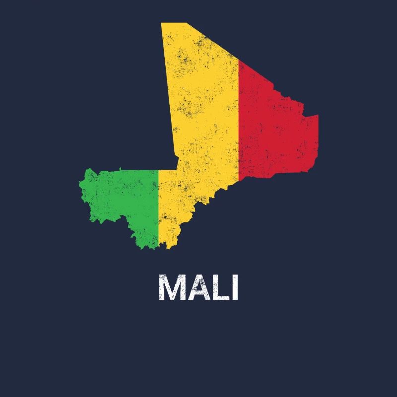 Carte et drapeau du pays du Mali
