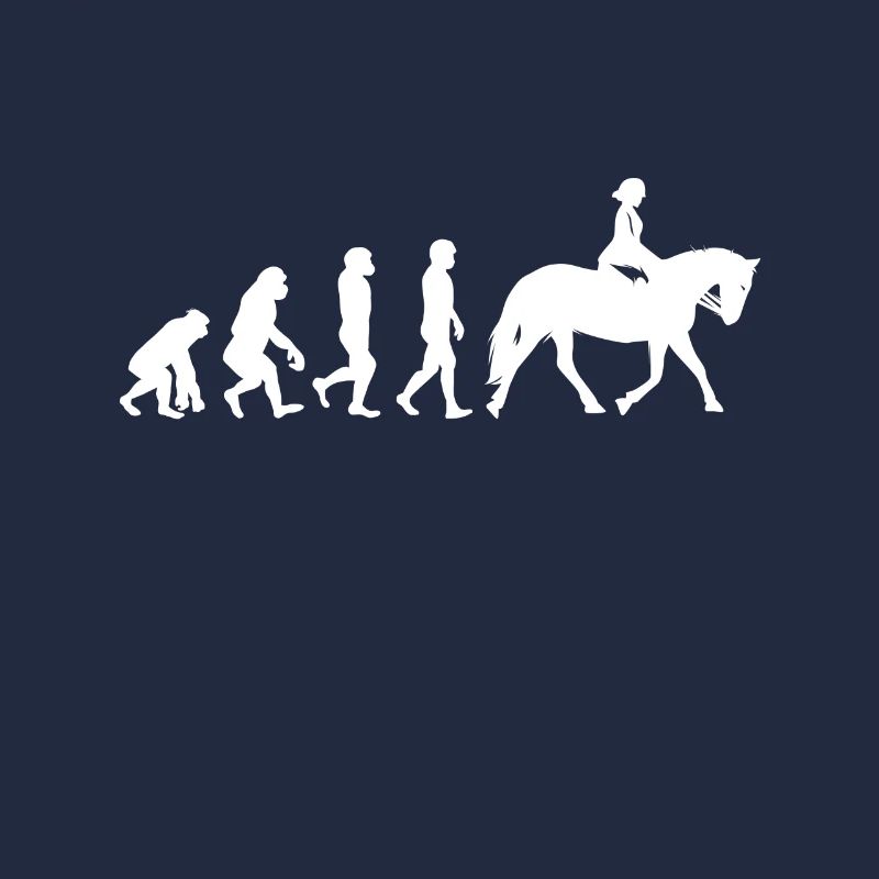 Evolution Pferde Reiten Reiter Reiterin Geschenk