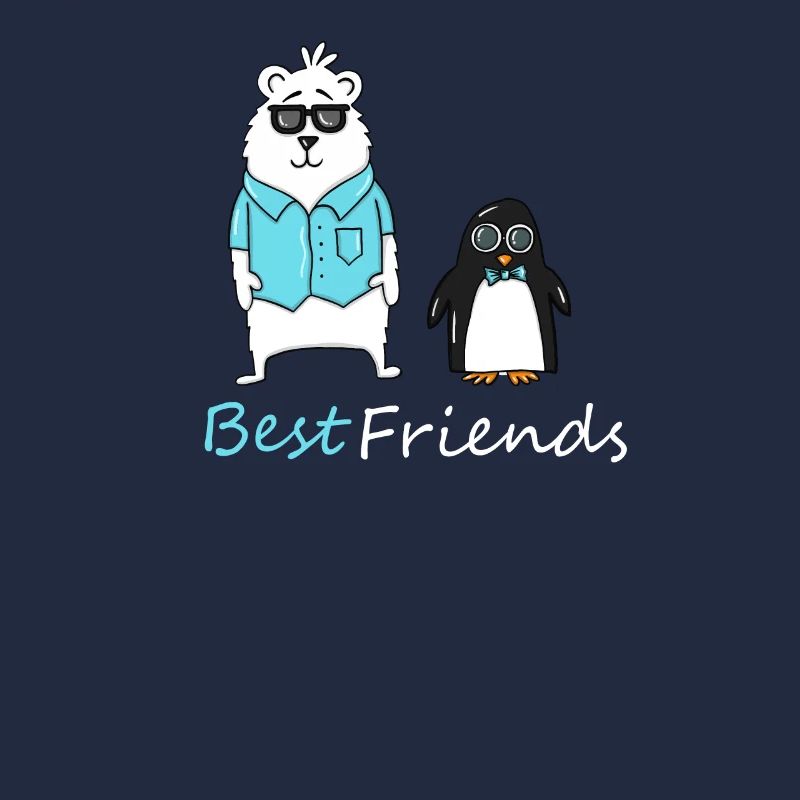 Beste Freunde Eisbär Pinguin