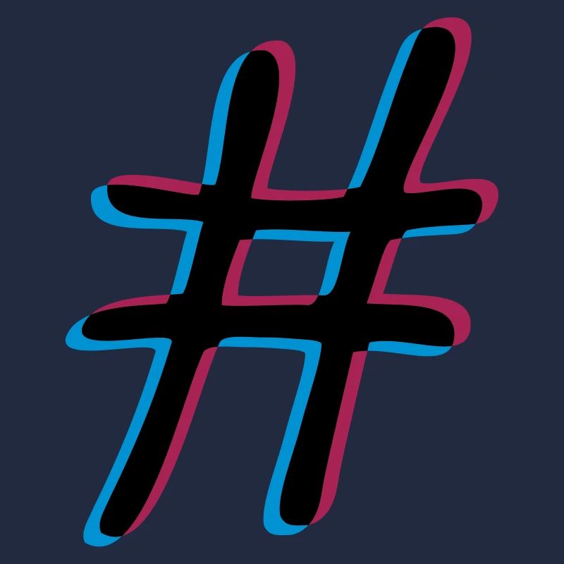 3D Effekt Hashtag