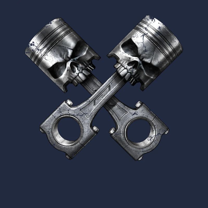 Skull engine pistons
