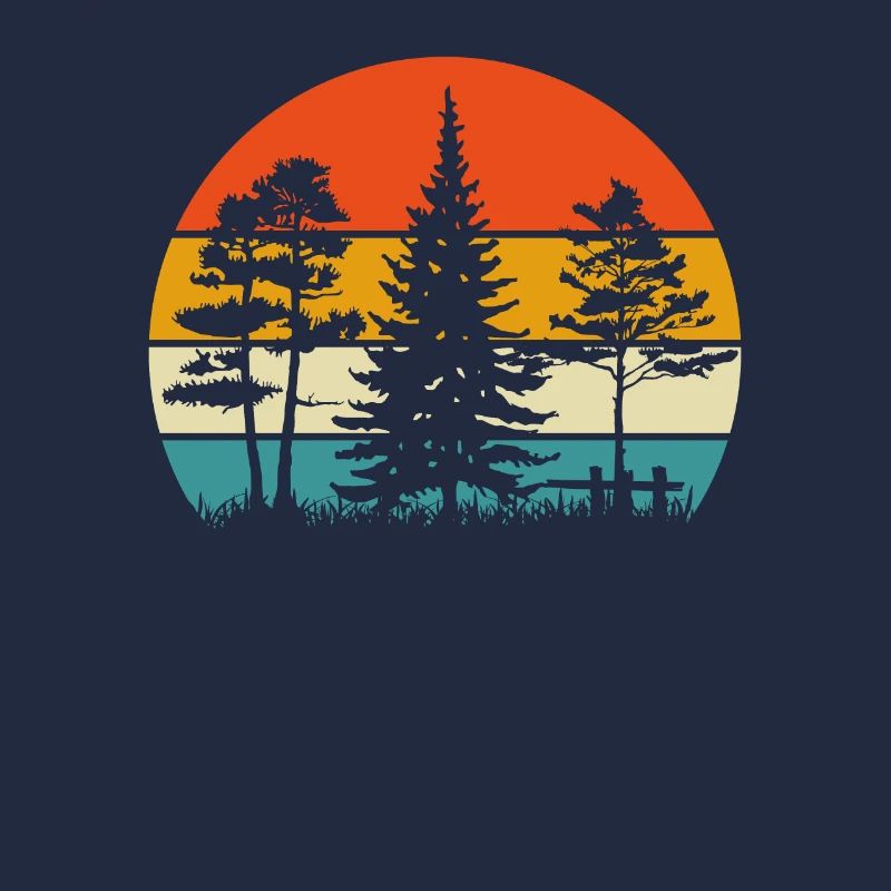Retro Distressed Pine Tree/ Pine Tree Lovers