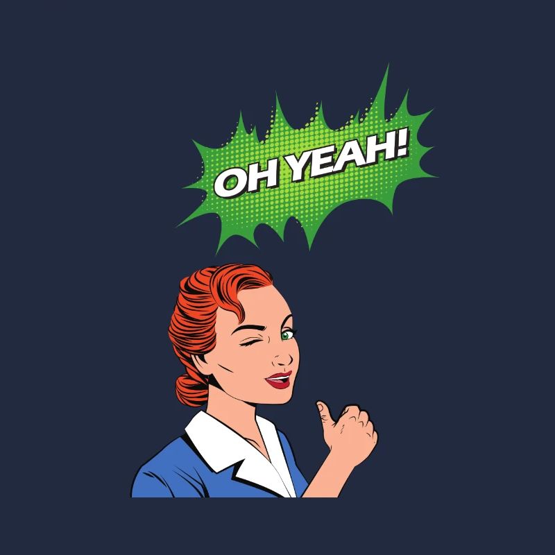 Oh Yeah Comic Comicstyle Cartoon Sprechblase Nerd