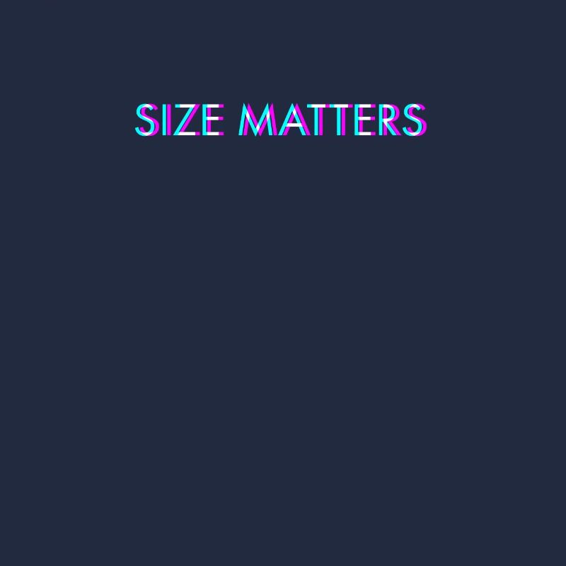 Size Matters Anaglyph 3D Glitch Effect Gift