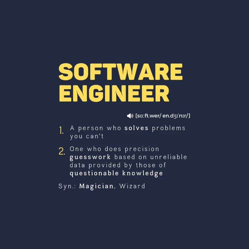 Funny Software Engineer Definition Computer Dev