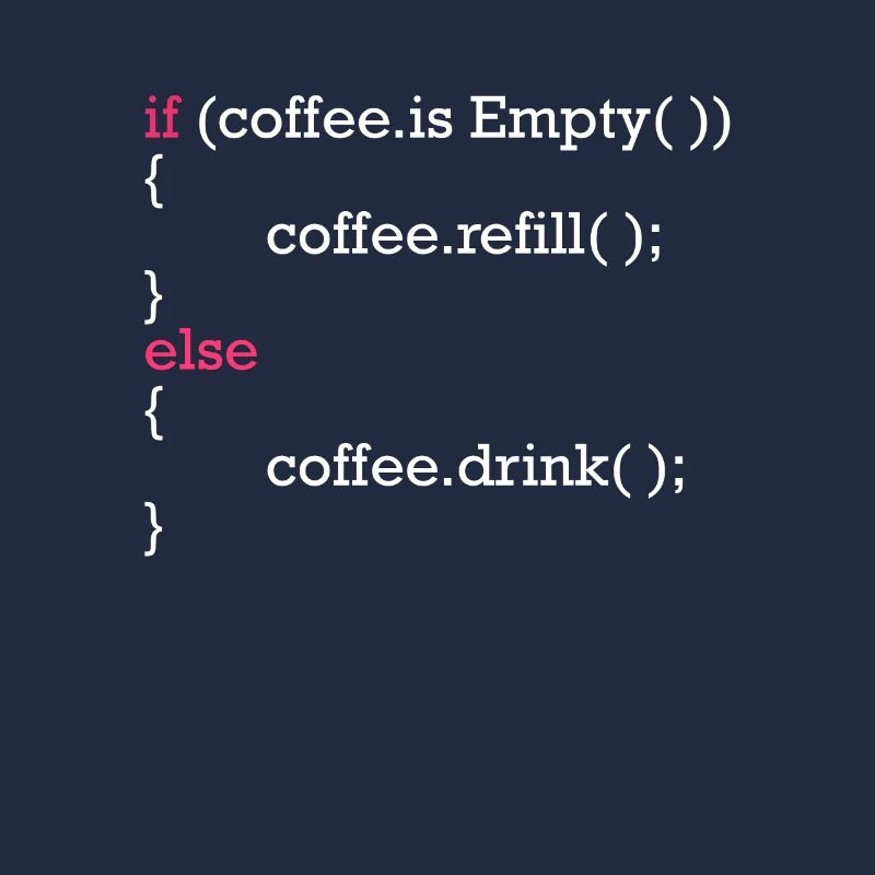Programmcode Kaffee nachfüllen IT Entwickler