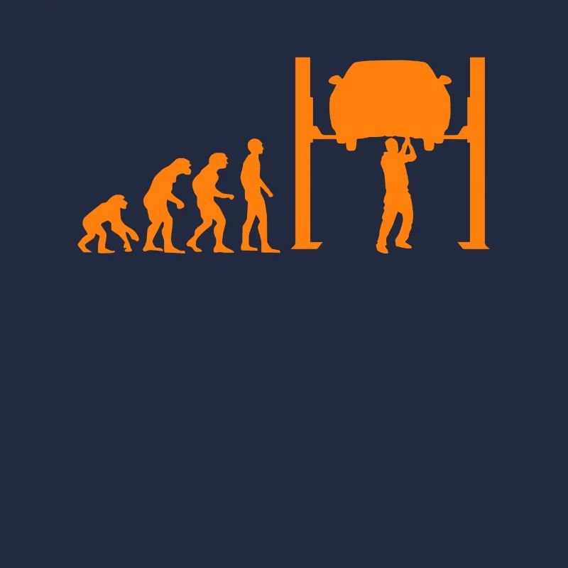 Auto mécano élévateur élévateur de l’évolution singe homme