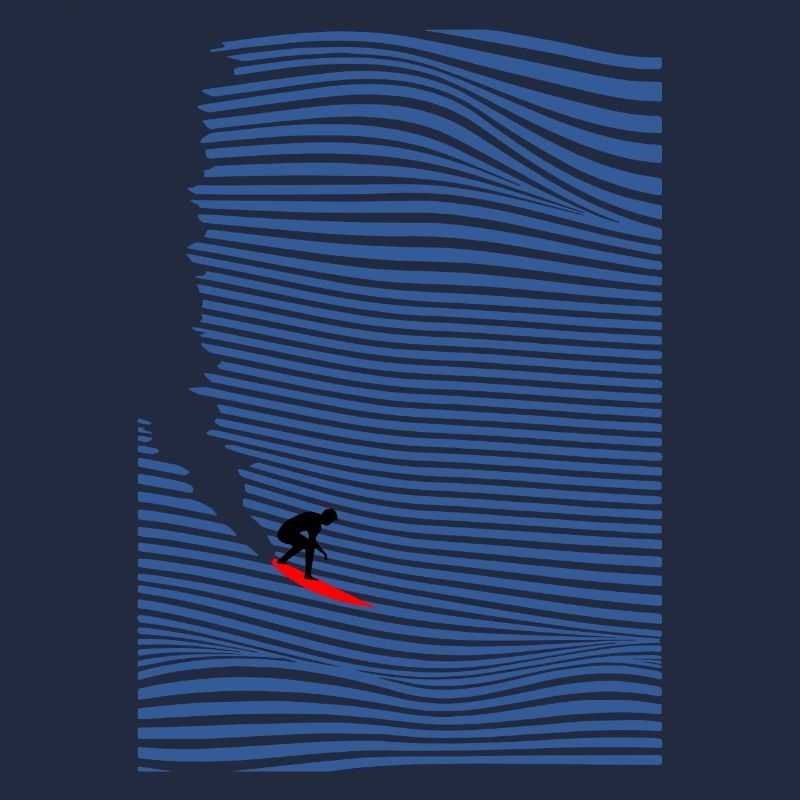 Surfer Blaue Welle