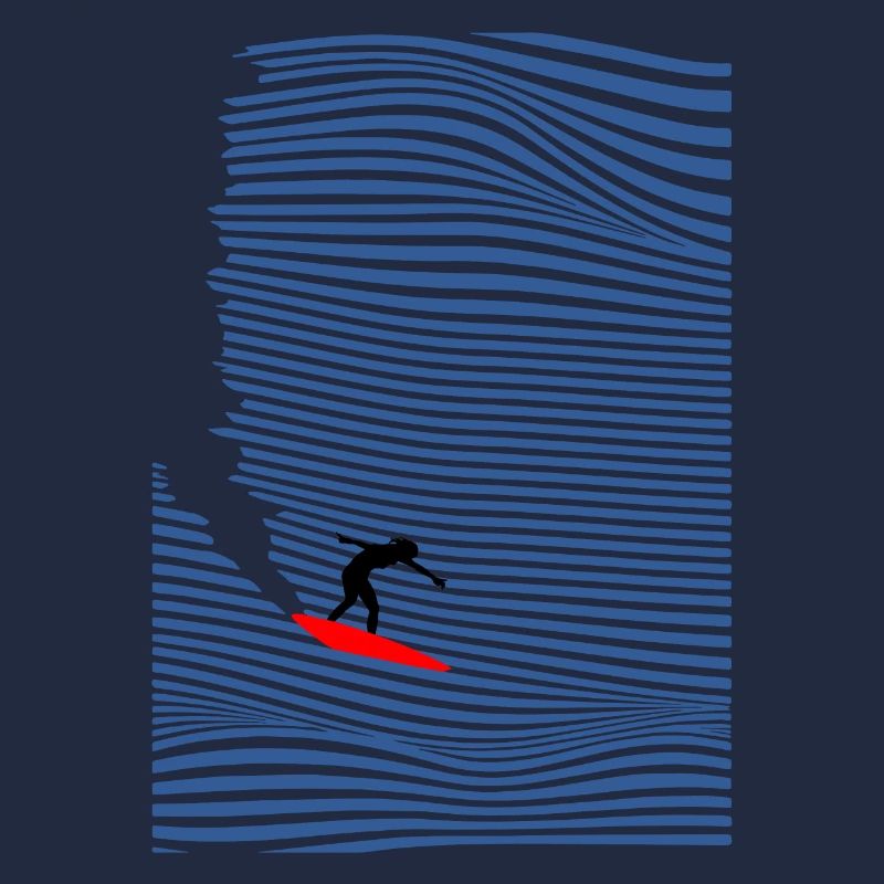 Surfeuse surf on