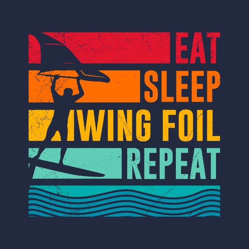 Wing Surf Eat Sleep Wing Foil Répéter Wing Surfer
