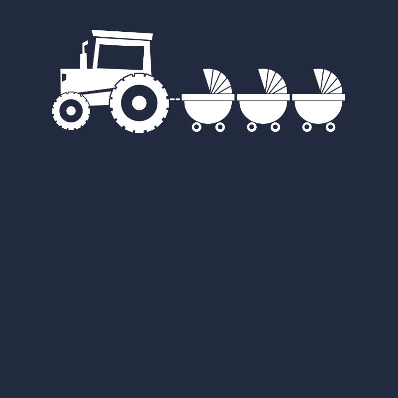 Tracteur avec chariot bébé - triplés