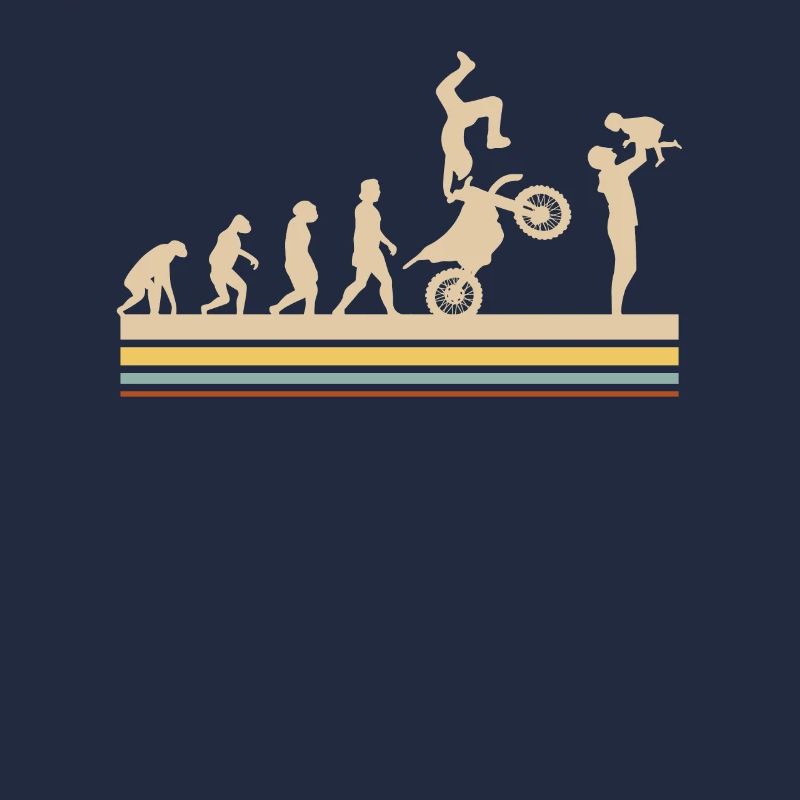 Biker Papa Evolution Motocross Motorradfahrer