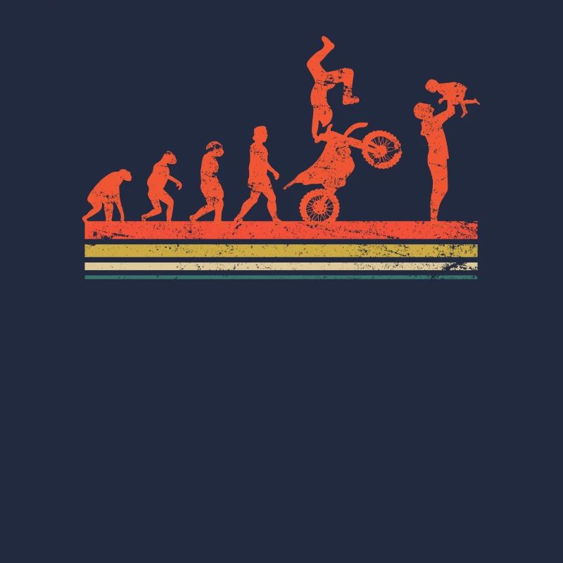 Biker Papa Evolution Motocross Motorradfahrer