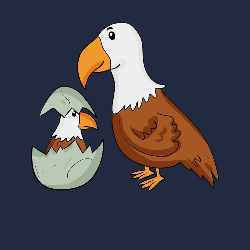 Eagle with Baby Eagle