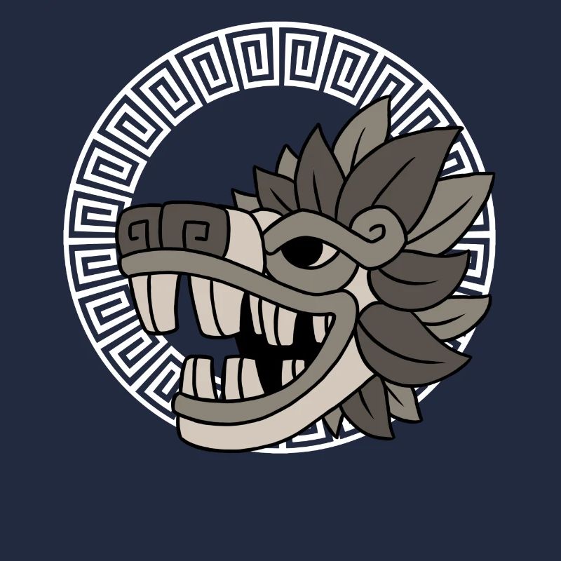 Quetzalcoatl Aztec Stem Pattern Gift