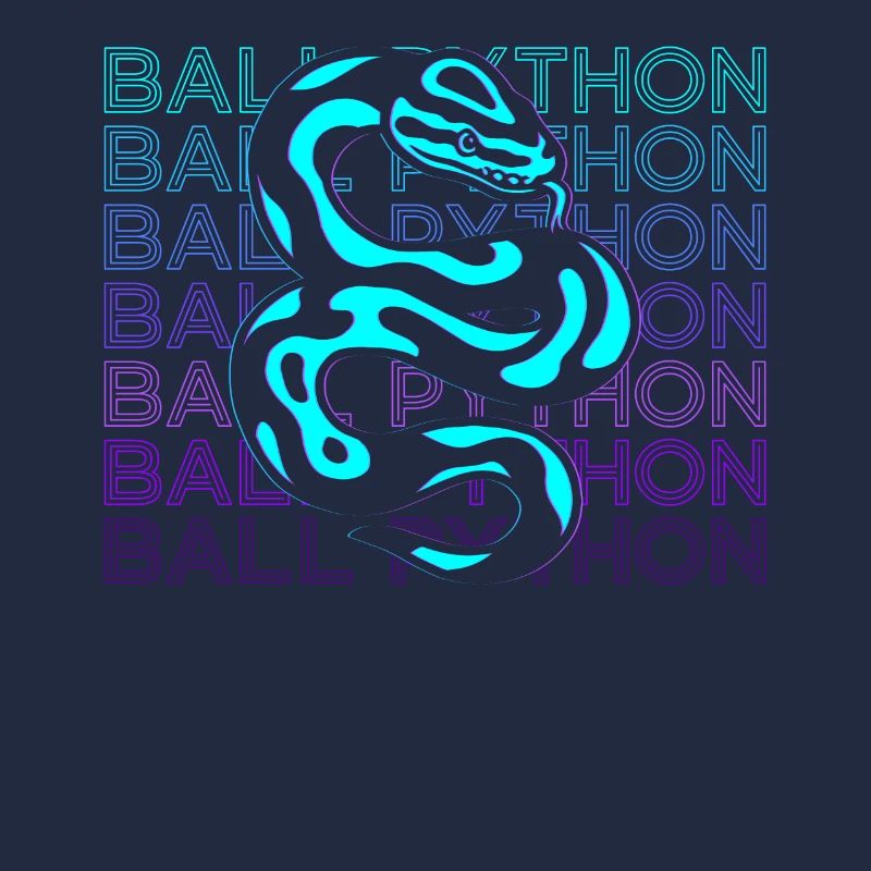 Ball Python Snake Retro Gift