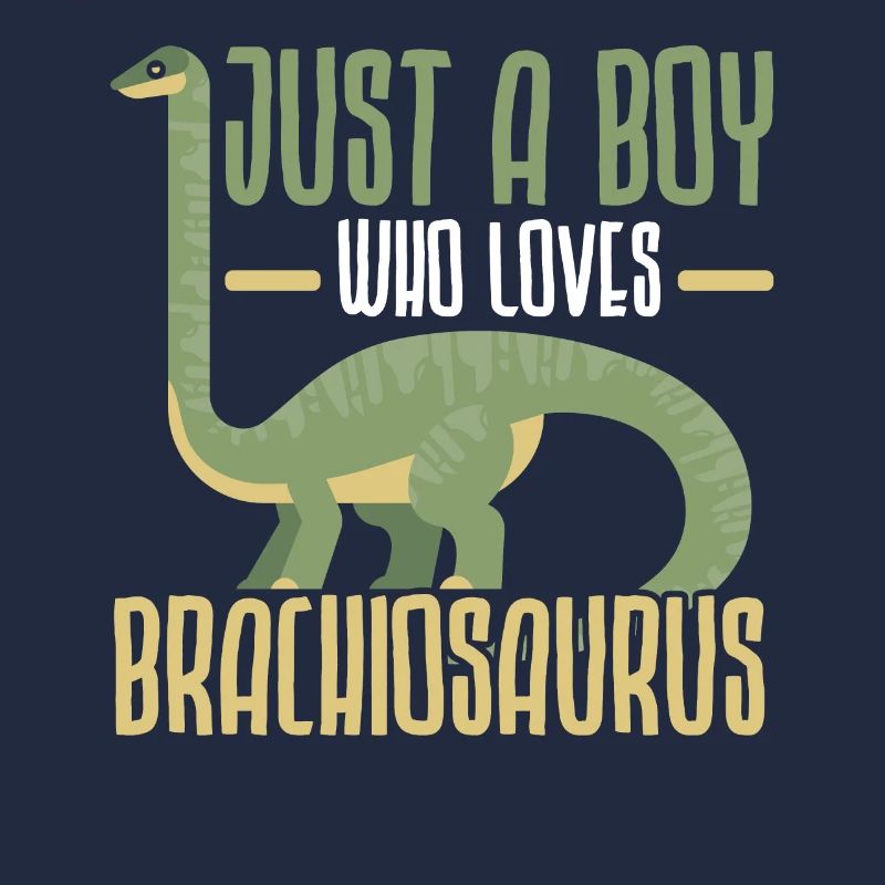 Nur ein Junge, der Brachiosaurus liebt Dinosaurier
