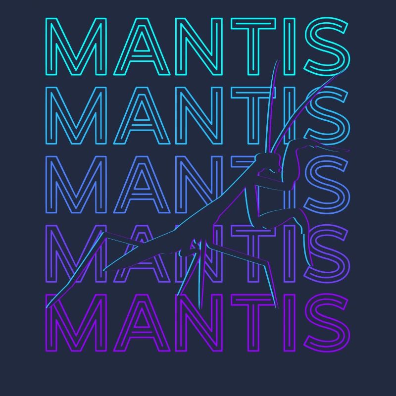 Mantis Gottesanbeterin Retro