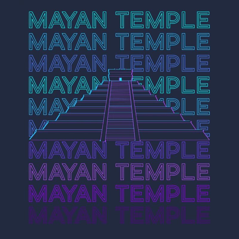 Maya-Pyramide Maya-Tempel Ancient Maya Retro