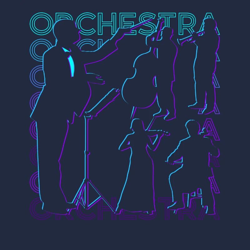 Orchestermusik Dirigent Retro