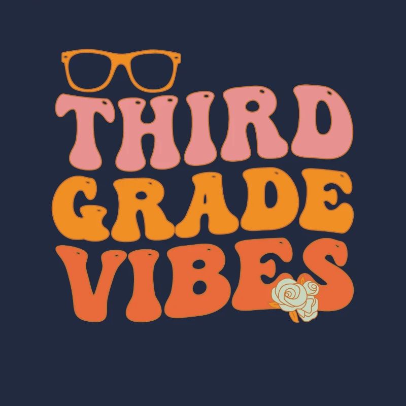 Third Grade Vibes - 3rd Grade Team Retro 1. Tag