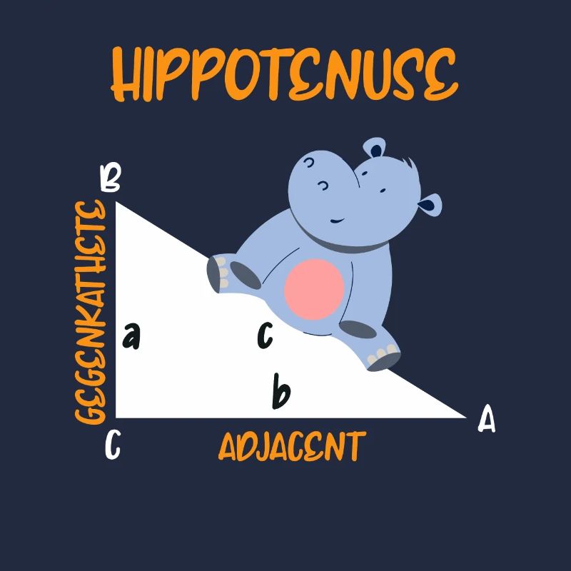 Mathématicien Hippotenuse Hippo Triangle