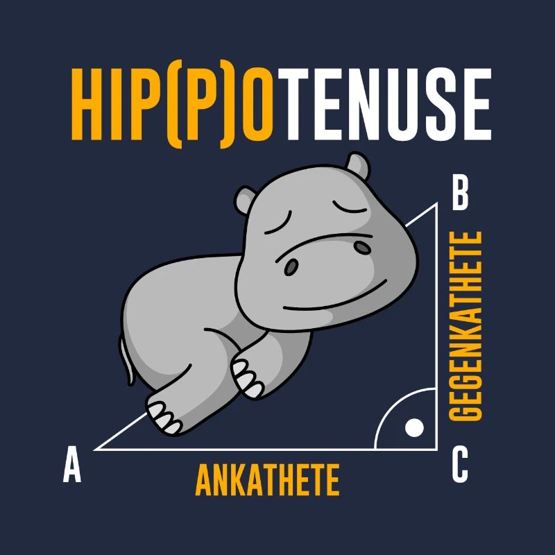 Nieldpferd Hippo Hippotenuse Algebra Mathelehrer