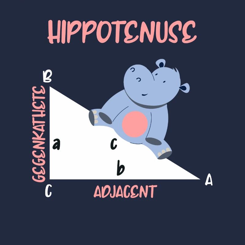Mathématicien Hippotenuse Hippo Triangle