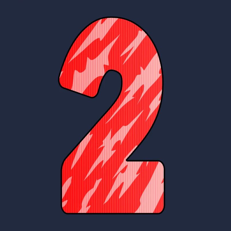 Number 2 Red Pattern