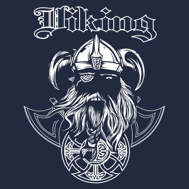 Vikings vikings avec bouclier et hache