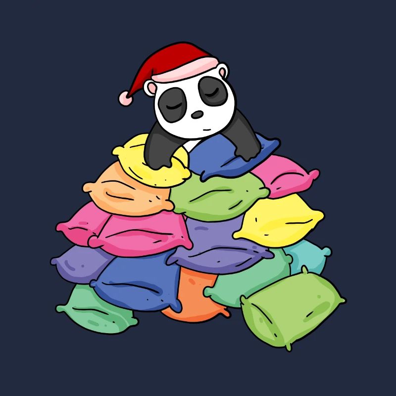 Panda et oreillers
