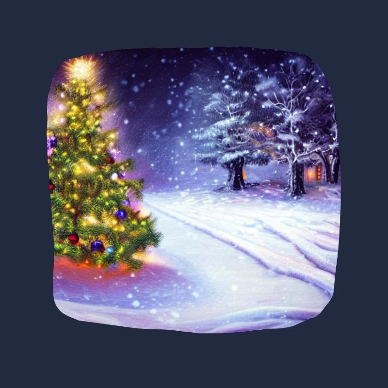 Weihnachtsbaum mit Schnee