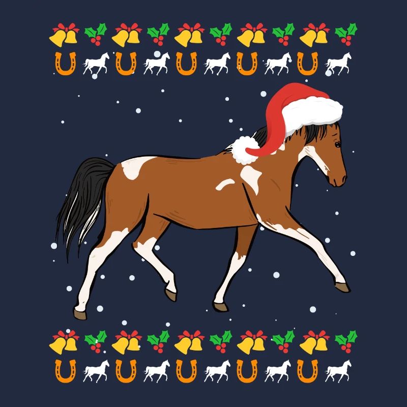 Cavalier de cheval de Noël moche