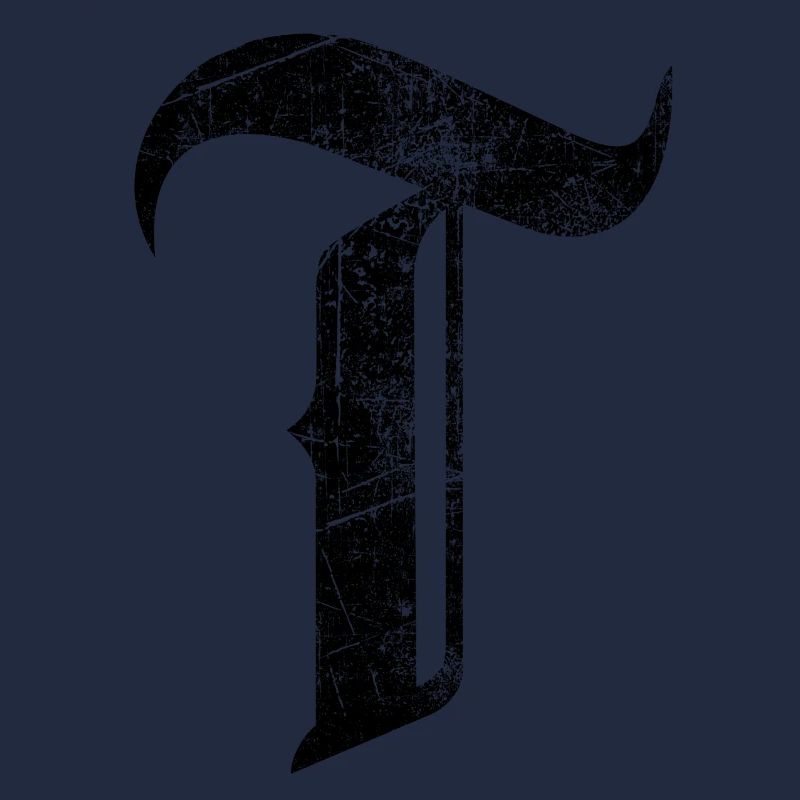 Tshirt alphabet initial T