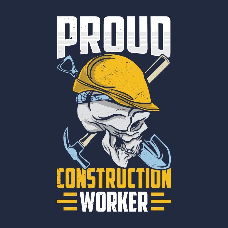 Proud Construction Worker Construction Site Teamwork Team Construction