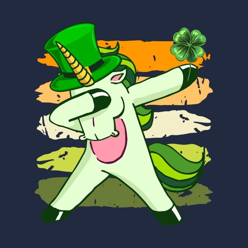 Dabbing Licorne Clover Saint-Patrick