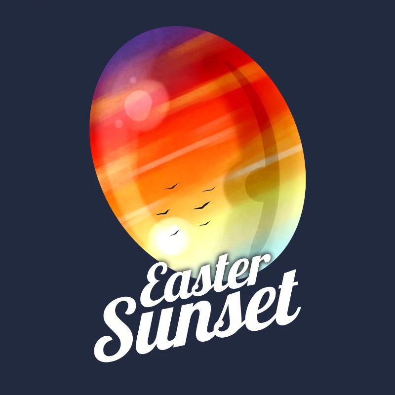 Easter Sunset Painted Easter Egg For Egg Hunt On