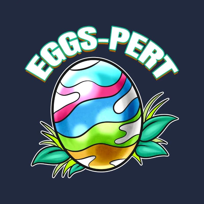 Funny Easter Egg With Lettering Eggs-pert On