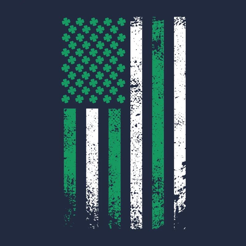 Le trèfle de la Saint-Patrick des États-Unis quitte le drapeau des États-Unis