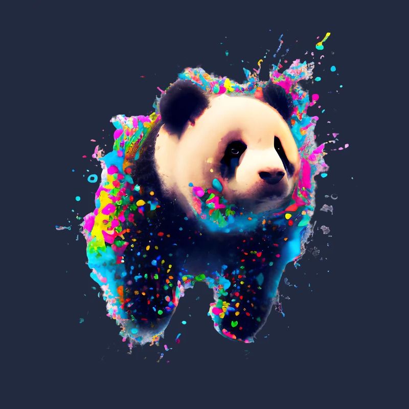 Explosion de couleur Panda Bear