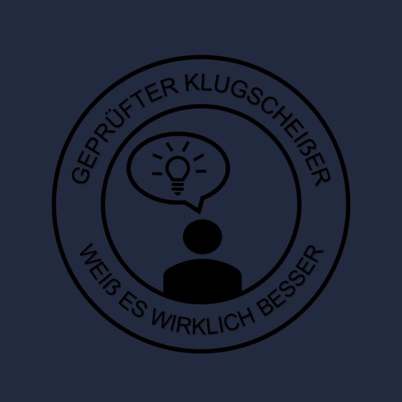 Geprüfter Klugscheißer Herren (schwarzer Druck)