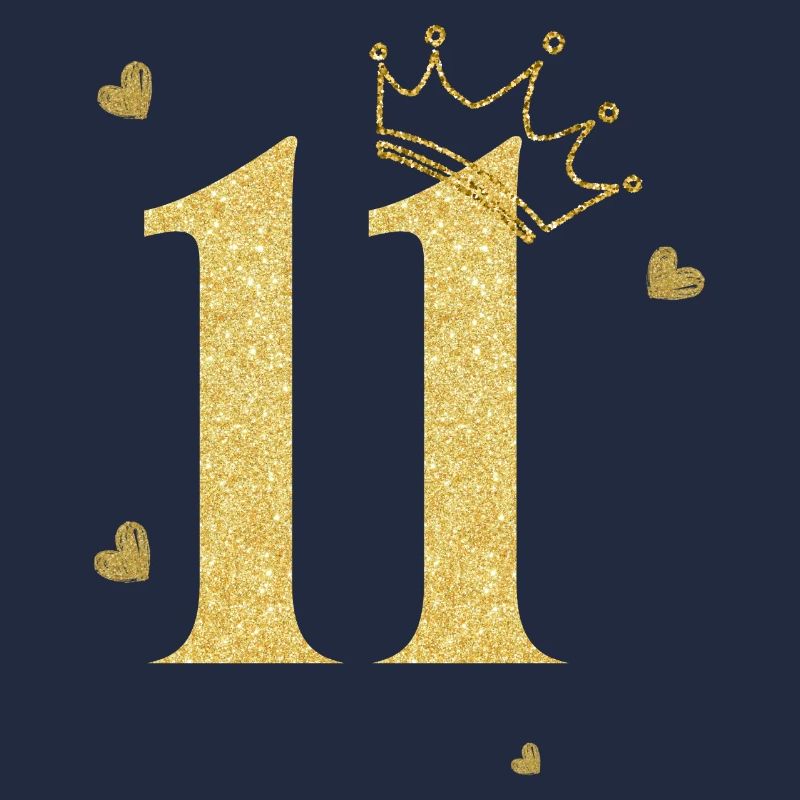 11e anniversaire couronne doré