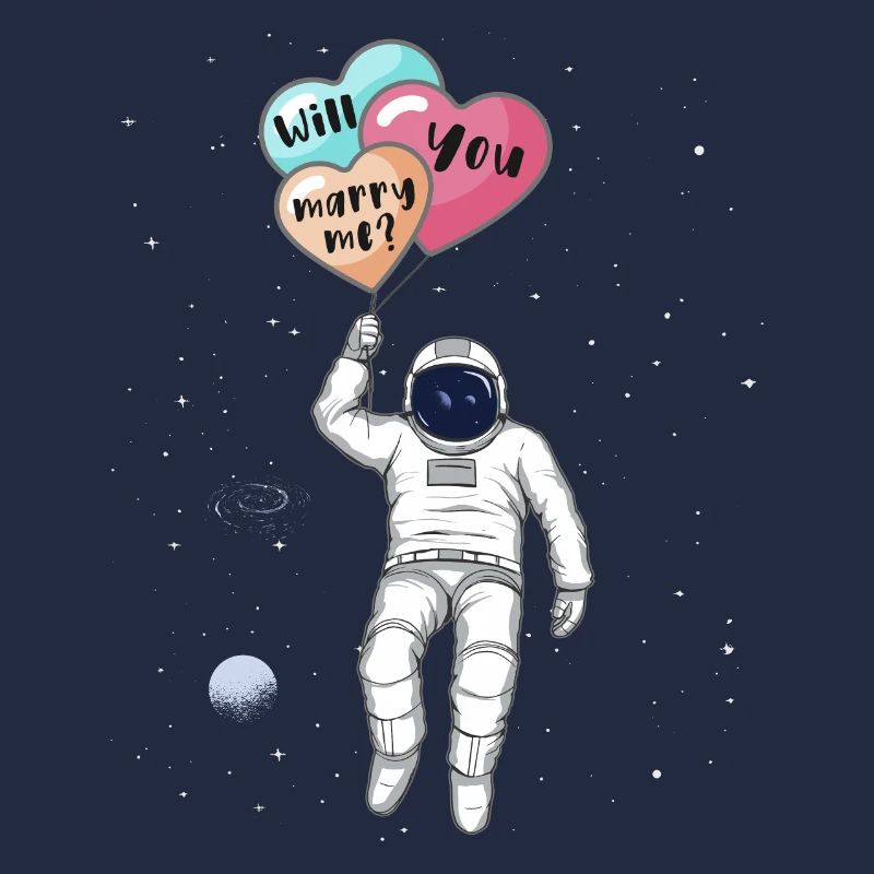 Est-ce que tu m’épouses, astronaute dans l’espace