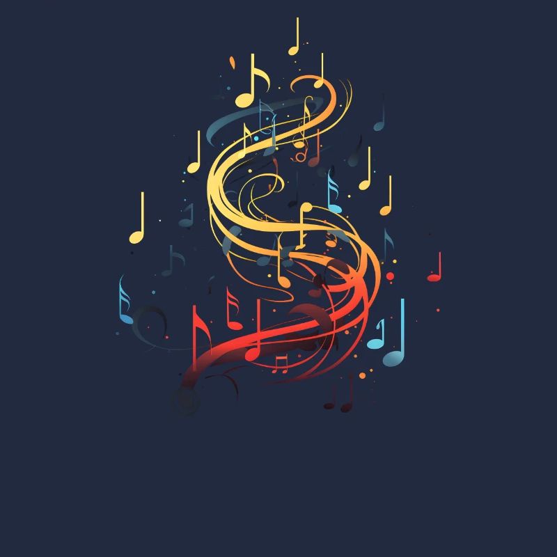 Musik farbenfrohe Notizen