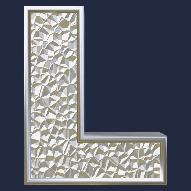 L, letter, initial, monogram,