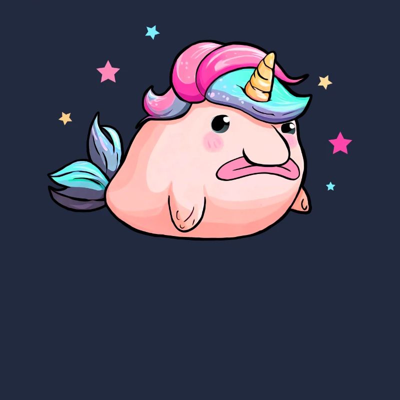 Lustiger Blobfisch Einhorn