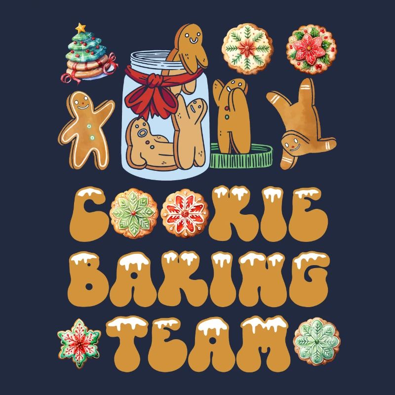 Équipe de cuisson de biscuits Noël