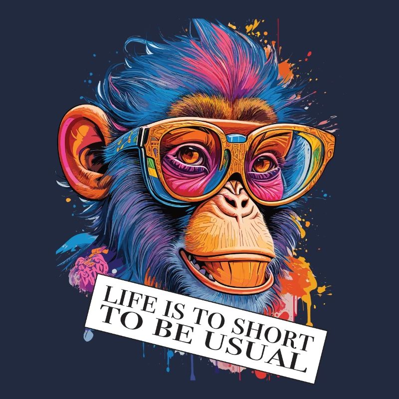 Affe zweideutiger Spruch und Einstellung